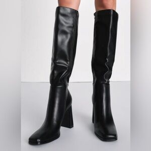 Elegant Black Knee-High Women's Boots